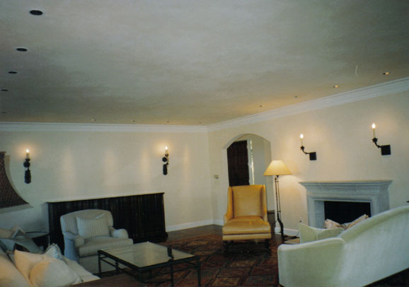 Cozy living room with new flooring by Maurer Construction